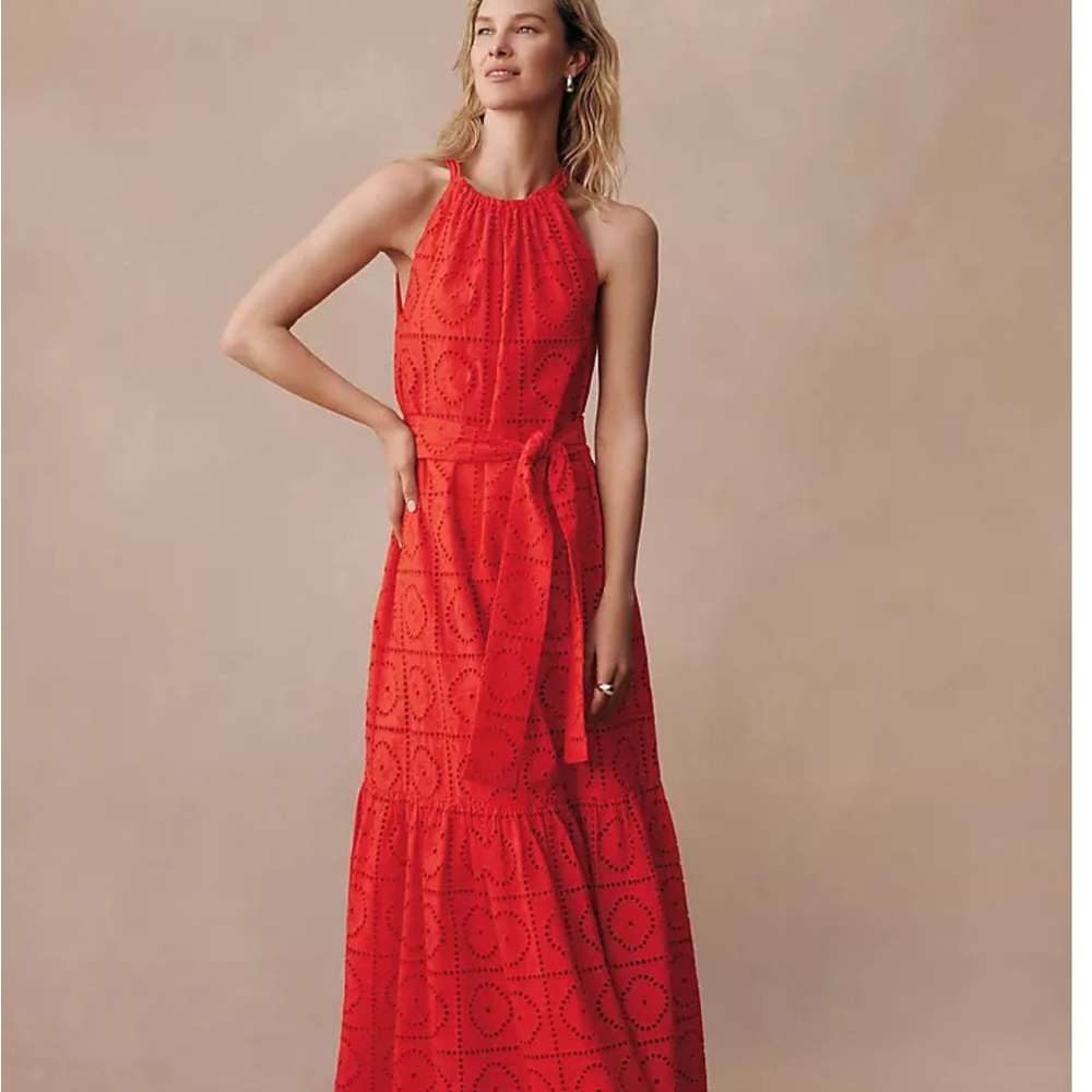 NWT Ann Taylor Vibrant Red Maxi Dress